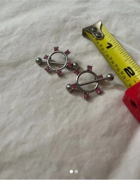 Fancy nipple rings